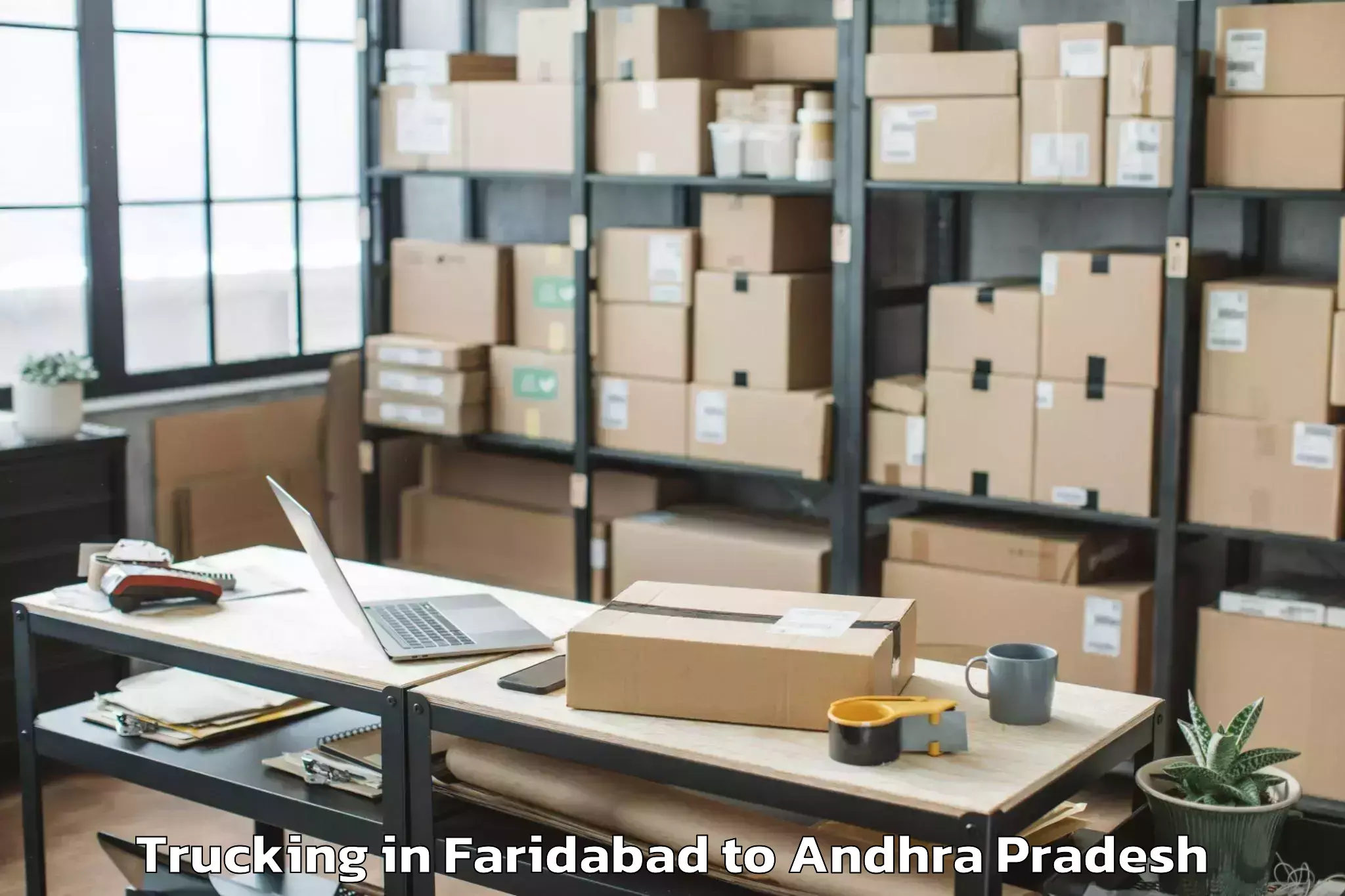 Easy Faridabad to Addateegala Trucking Booking